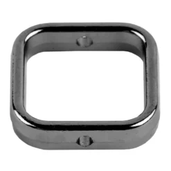 Perlenrahmen, Quadrat, außen: 1,4cm x 1,4cm, innen: 1cm x 1cm, antik-silber, 25 Stück