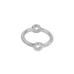 Perlenrahmen, rund, mit Zierrand, außen Ø 1,1cm, innen Ø 0,9cm, silber, 24 Stück