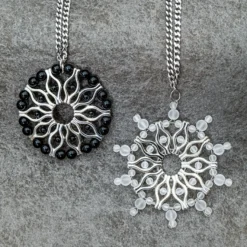Perlenrahmen, Wellenform, 20mm, mit 4 Löchern, silber, 40 Stück