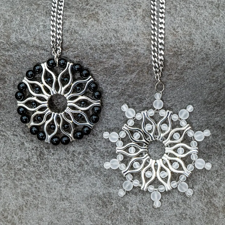 Perlenrahmen, Wellenform, 20mm, mit 4 Löchern, silber, 40 Stück