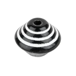 Perlen, Raute, 1,1cm x 1,4cm, schwarz-weiß, 38 Stück