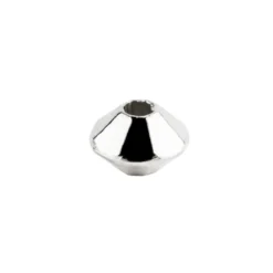 Perlen, Raute, facettiert, 0,6cm x 0,4cm, silber, 900 Stück