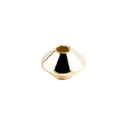 Perlen, Raute, facettiert, 0,6cm x 0,4cm, hellgold, 900 Stück