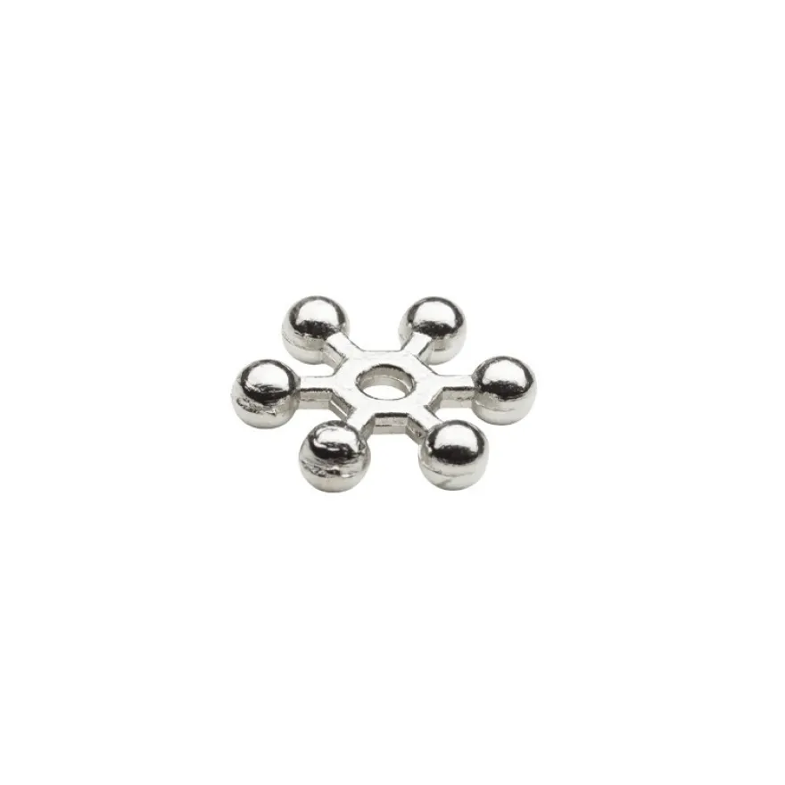 Perlenräder, Ø 1 cm, silberfarben, 150 Stück
