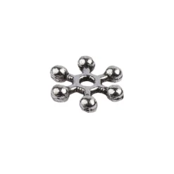 Perlenräder, Ø 8 mm, silbergrau, 200 Stück