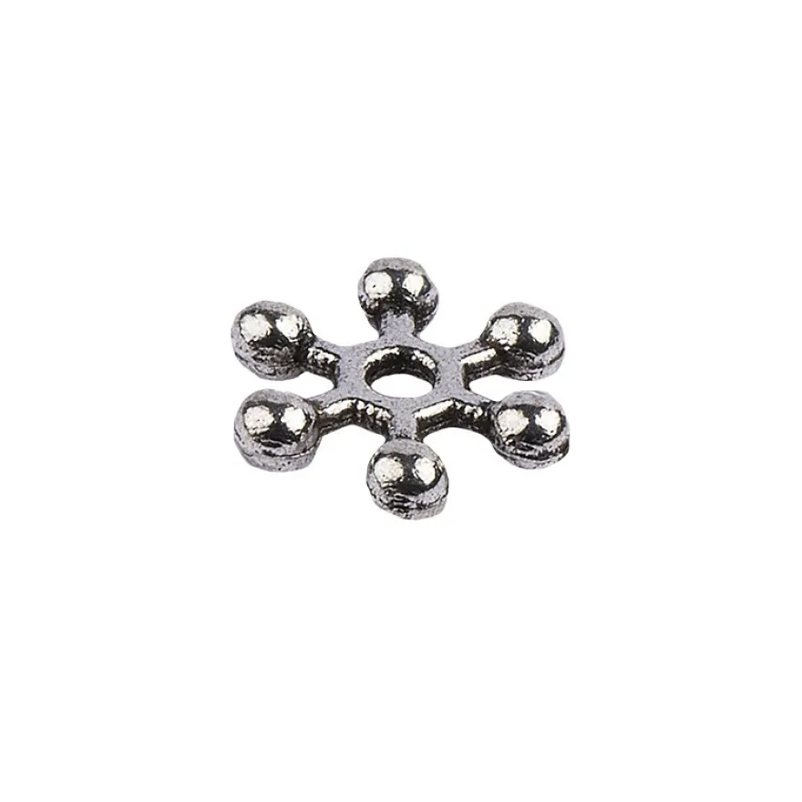 Perlenräder, Ø 8 mm, silbergrau, 200 Stück