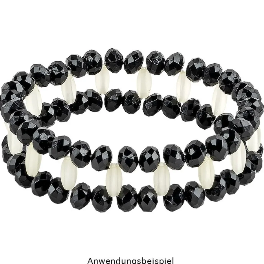 Perlen, Reiskorn, 0,8cm x 0,4cm, gefrostet, verschiedene Farben, 440 Stück