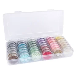 Perlen, Rocailles, Ø ca. 3mm, 42 Farben in einzelnen Dosen, je 15g