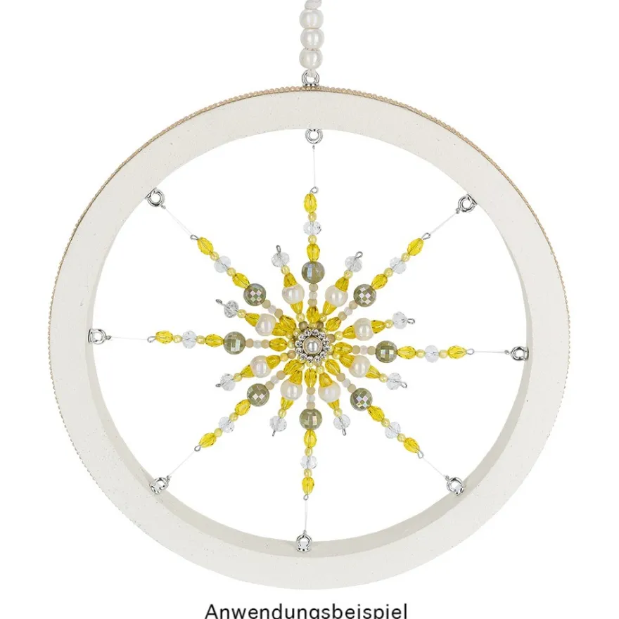 Perlen, Rondelle, facettiert, 0,8cm x 0,6cm, transparent-irisierend, 20 Stück