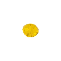 Perlen, Rondelle, facettiert, 0,6cm x 0,4cm, goldgelb, 30 Stück