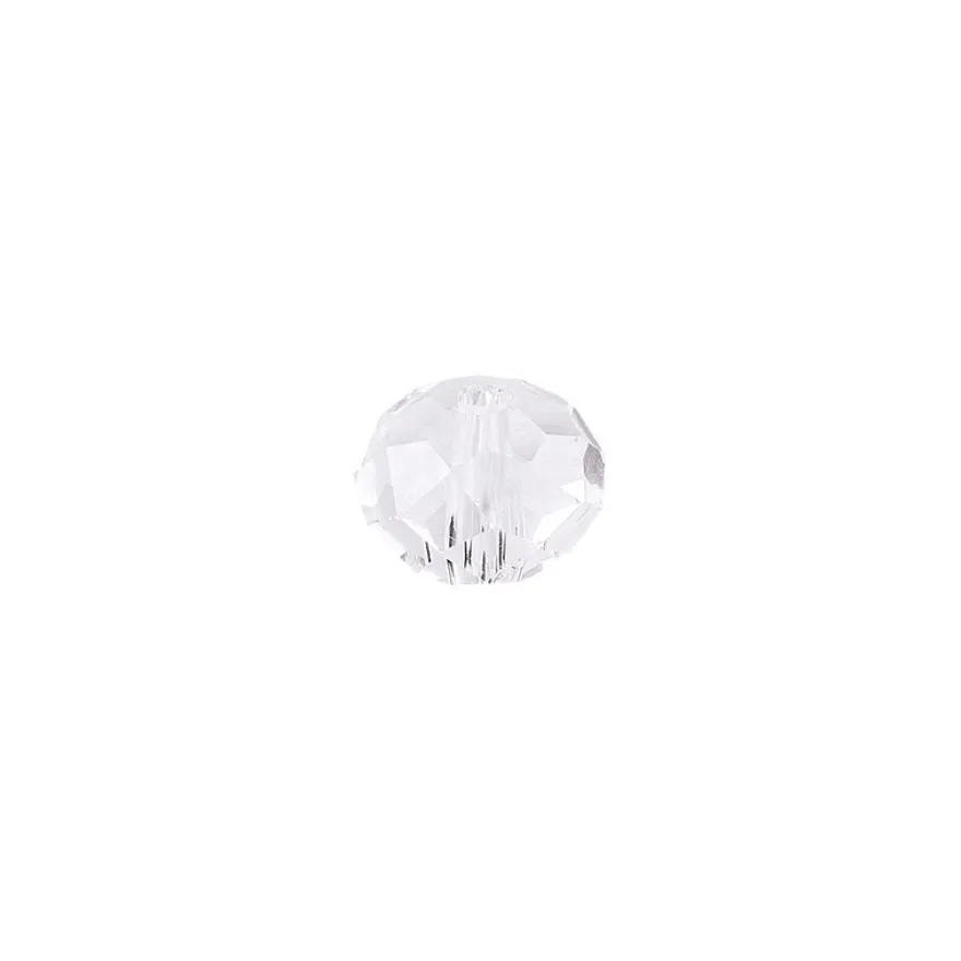 Perlen, Rondelle, facettiert, 0,6cm x 0,4cm, transparent, 30 Stück