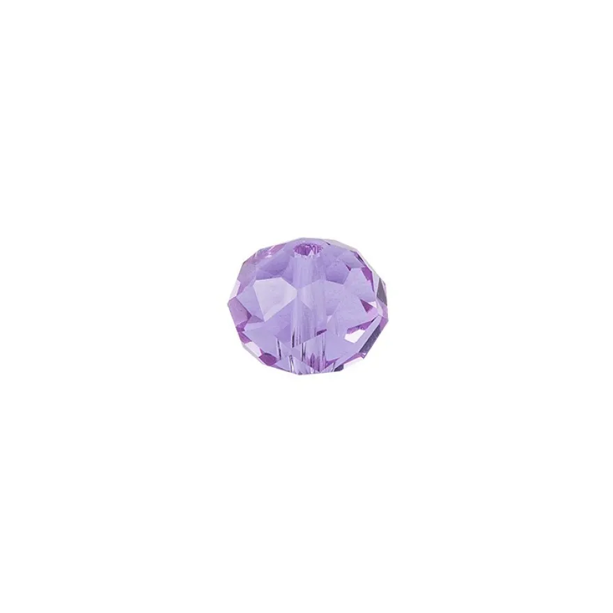 Perlen, Rondelle, facettiert, 1cm x 0,8cm, flieder, 15 Stück