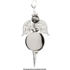 Perlen, Rund, flach, metallic, Ø 2,4cm, silber, 10 Stück