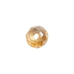 Perlen, rund, Ø 3mm, facettiert, apricot, klar, 200 Stück