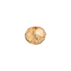 Perlen, rund, Ø 3mm, facettiert, apricot, klar, 200 Stück
