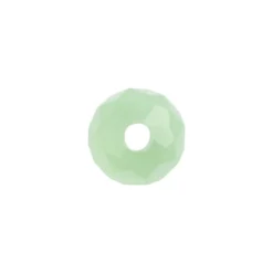 Perlen, rund, Ø 4mm, facettiert, gefrostet, hellgrün, 180 Stück