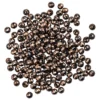 Perlen, rund, Ø 4mm, facettiert, kaffeebraun, metallic, 180 Stück