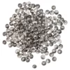 Perlen, rund, Ø 4mm, facettiert, zweifarbig, klar, helltaupe, 180 Stück
