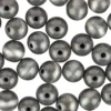 Perlen, Rund, Tigerauge, Ø 0,9cm, anthrazit-silber, 32 Stück
