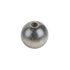 Perlen, Rund, Tigerauge, Ø 0,9cm, anthrazit-silber, 32 Stück
