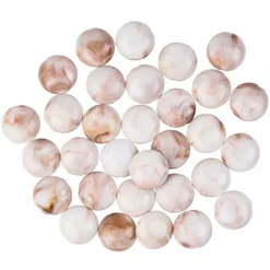 Perlen, Scheiben, marmoriert, Ø 1,5cm, Jaspis-Optik, natur/braun, 30 Stück
