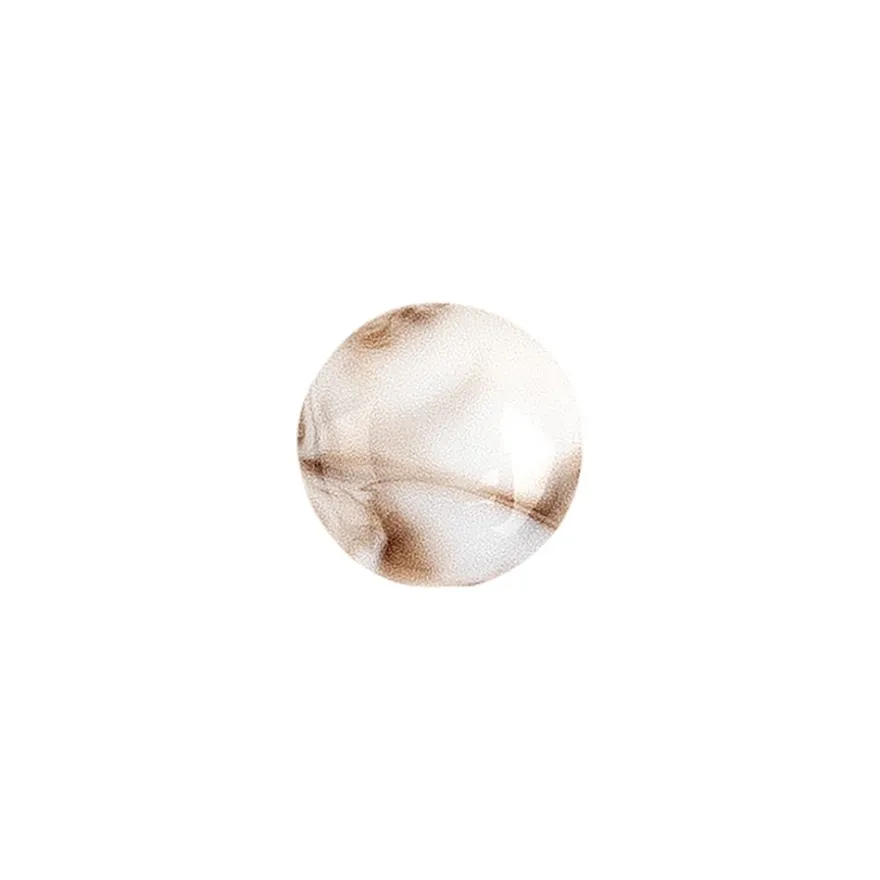 Perlen, Scheiben, marmoriert, Ø 1,5cm, Jaspis-Optik, natur/braun, 30 Stück