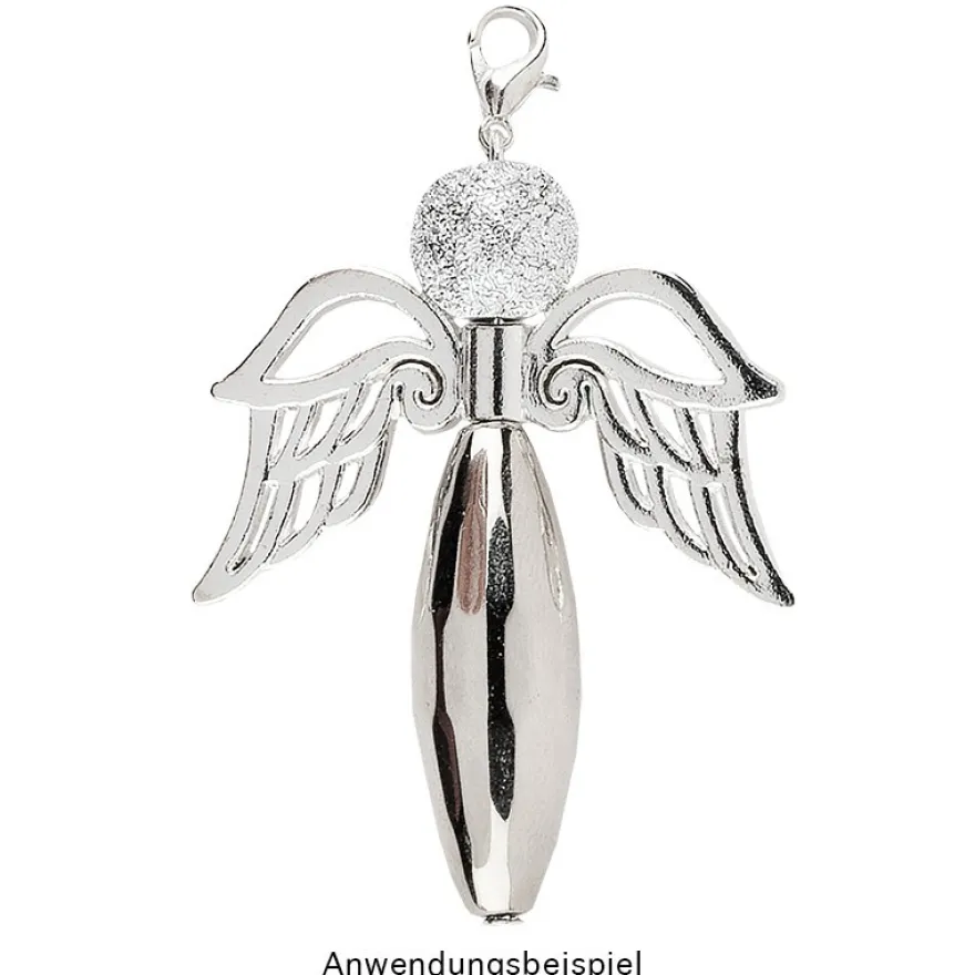 Perlen, Stabperle, facettiert, 1cm x 2,9cm, silber, 34 Stück