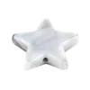 Perlen, Stern 2, flach, 2cm x 0,5cm, weiß-grau, 65 Stück