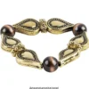 Perlen, Tropfen, 2cm x 1,3cm, antik-gold, 36 Stück