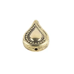 Perlen, Tropfen, 2cm x 1,3cm, antik-gold, 36 Stück