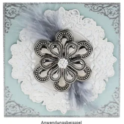 Perlen, Tropfen, 3,5cm x 2,2cm, antik-silber, 10 Stück