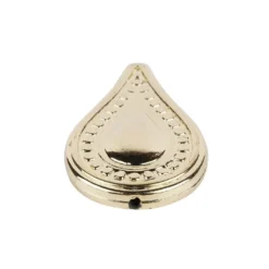 Perlen, Tropfen, 3,5cm x 2,2cm, hellgold, 10 Stück