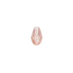 Perlen, Tropfen, facettiert, 1cm x 1,4cm, rosé, 15 Stück