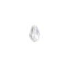 Perlen, Tropfen, facettiert, 0,8cm x 1,1cm, transparent-irisierend, 20 Stück