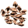 Perlen, Tropfen, facettiert, 2,7cm x 1,8cm x 0,7cm, kupfer, 13 Stück