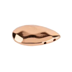 Perlen, Tropfen, facettiert, 2,7cm x 1,8cm x 0,7cm, kupfer, 13 Stück