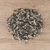 Perlen, Zylinder, geriffelt, 0,5cm x 0,6cm, silber, 370 Stück