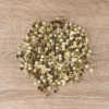 Perlen, Zylinder, geriffelt, 0,5cm x 0,6cm, hellgold, 370 Stück