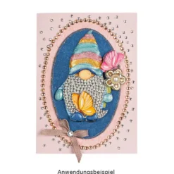 Perlmutt-Grußkarten, Glitzer-Effekt, 10,5cm x 14,8cm, 5 Farben, inkl. Umschläge, 10 Stück
