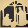 Perlmutt-Grußkarten, Heilige Familie, 10 Stück