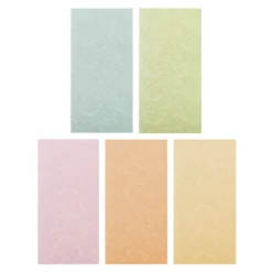 Perlmutt-Grußkarten, Marmor-Schimmer, 10,5cm x 21cm, 5 Farben, inkl. Umschläge, 10 Stück