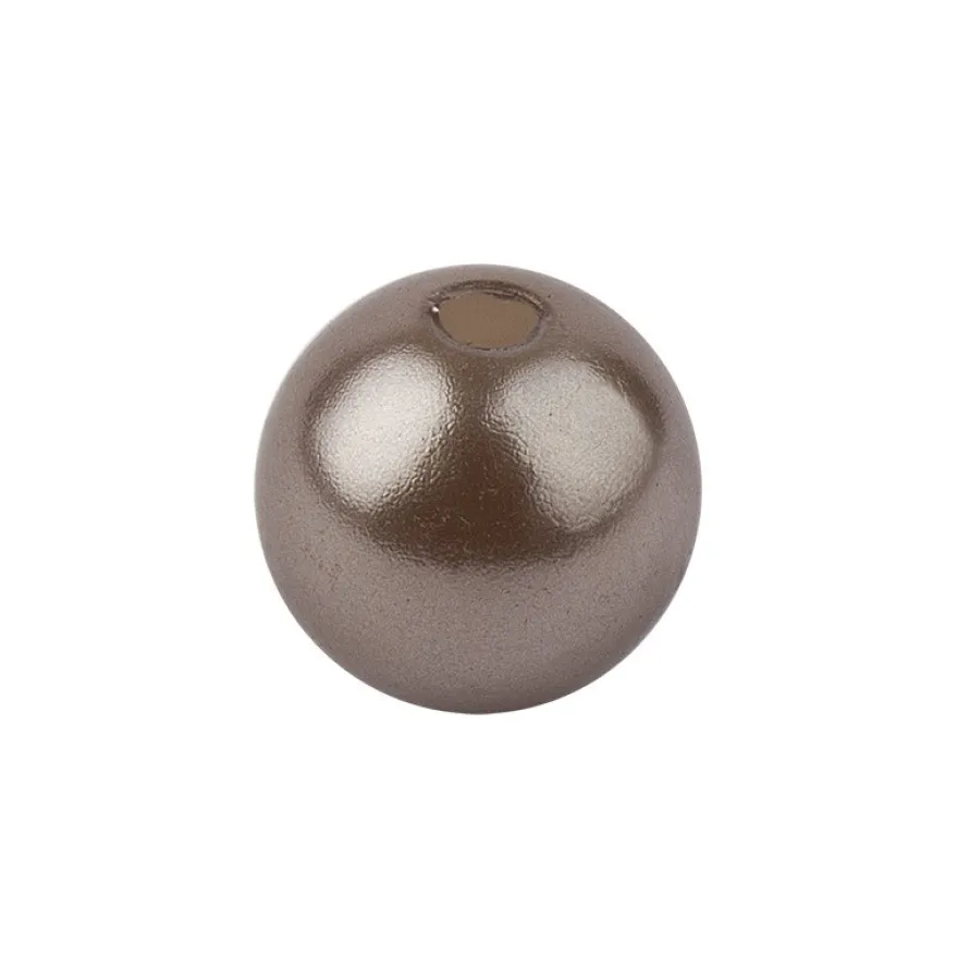 Perlmutt-Perlen, Ø1 cm, 50 Stück, taupe