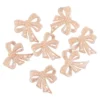 Perlmutt-Schmucksteine, Schleife, 4,5cm x 4,5cm, apricot, 7 Stück