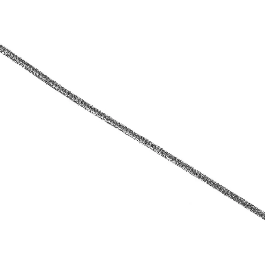 Pfeifenreiniger Metallic, 30cm lang, silber, 10 Stück