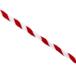 Pfeifenreiniger Plüsch, 30cm lang, rot/weiß, 10 Stück
