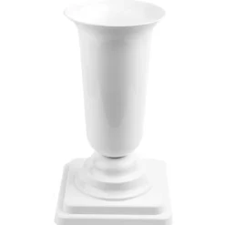 Pokal-Vase, Ø12,5cm, 27cm hoch, weiß
