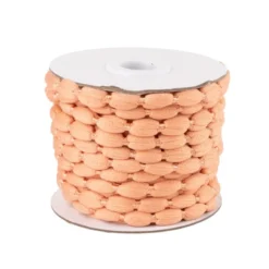 Pompon-Band, Ø 1cm, 10m, auf Rolle, apricot