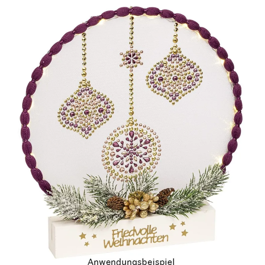 Pompon-Band, Ø 1cm, 10m, auf Rolle, aubergine