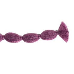 Pompon-Band, Ø 1cm, 10m, auf Rolle, aubergine