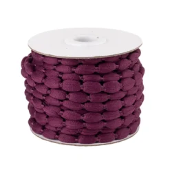 Pompon-Band, Ø 1cm, 10m, auf Rolle, aubergine